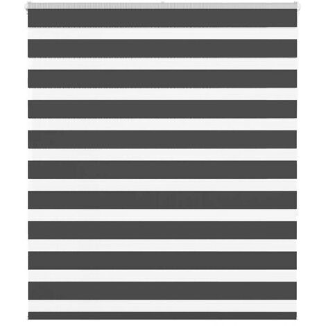Estor cebra negro 120x150 cm tejido ancho 115,9 cm poliéster