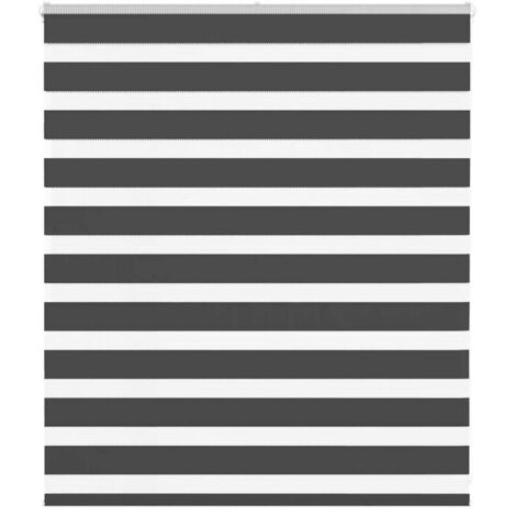 Estor cebra negro 125x100 cm tejido ancho 120,9 cm poliéster