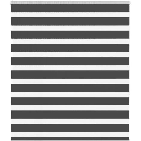 Estor cebra negro 135x150 cm tejido ancho 130,9 cm poliéster