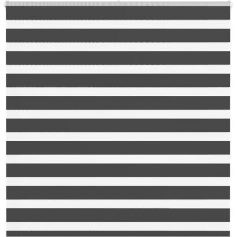 Estor cebra negro 140x150 cm tejido ancho 135,9 cm poliéster