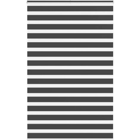 Estor cebra negro 140x230 cm tejido ancho 135,9 cm poliéster