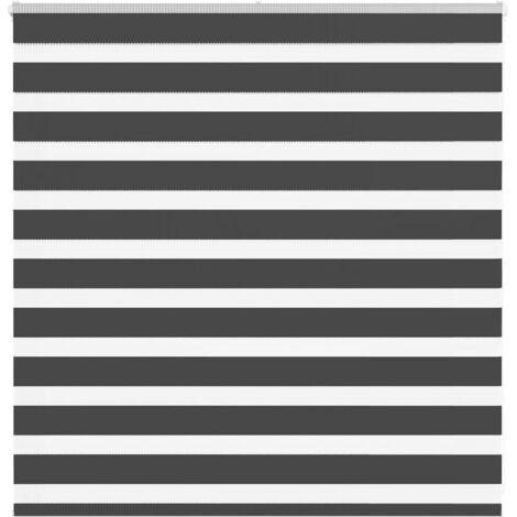 Estor cebra negro 145x100 cm tejido ancho 140,9 cm poliéster