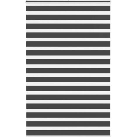 Estor cebra negro 145x230 cm tejido ancho 140,9 cm poliéster