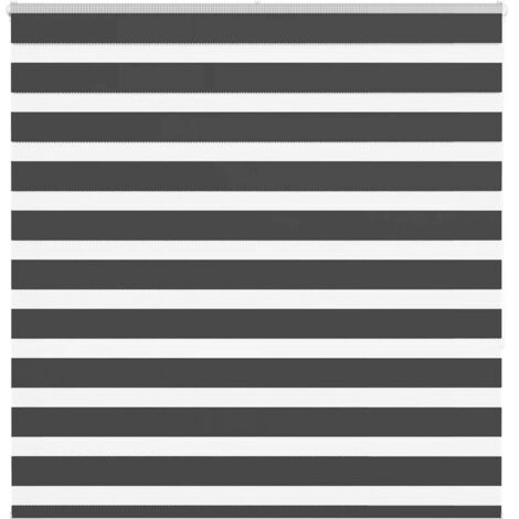 Estor cebra negro 150x150 cm tejido ancho 145,9 cm poliéster