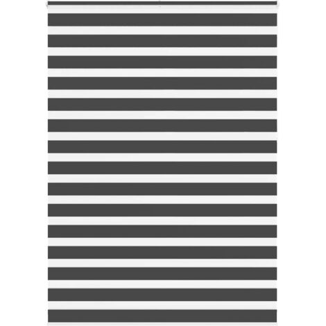 Estor cebra negro 155x230 cm tejido ancho 150,9 cm poliéster