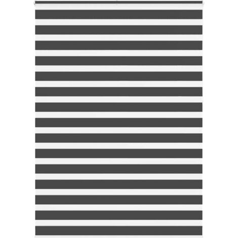 Estor cebra negro 160x230 cm tejido ancho 155,9 cm poliéster vidaXL