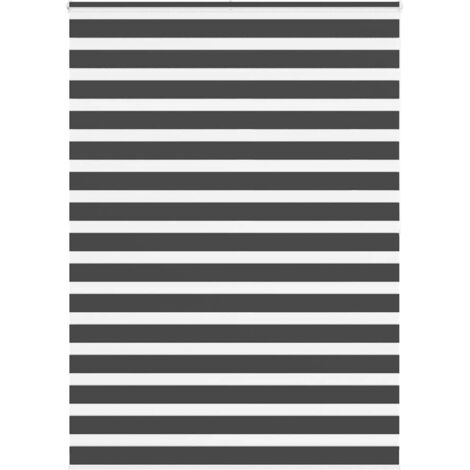 Estor cebra negro 165x200 cm tejido ancho 160,9 cm poliéster