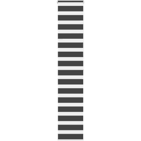 Estor cebra negro 45x200 cm tejido ancho 40,9 cm poliéster