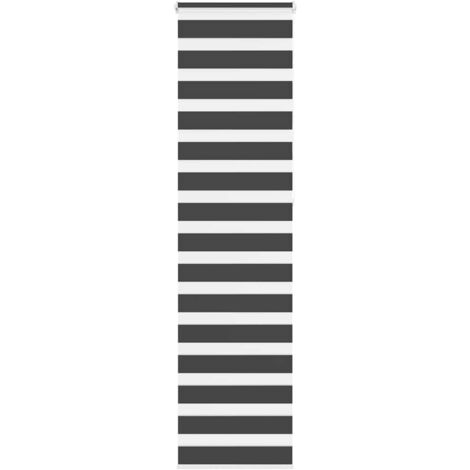 Estor cebra negro 55x230 cm tejido ancho 50,9 cm poliéster