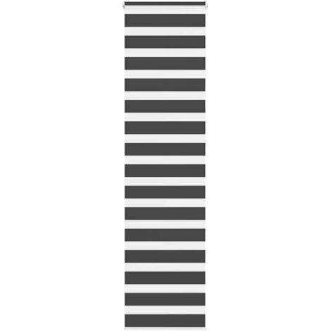 Estor cebra negro 60x230 cm tejido ancho 55,9 cm poliéster