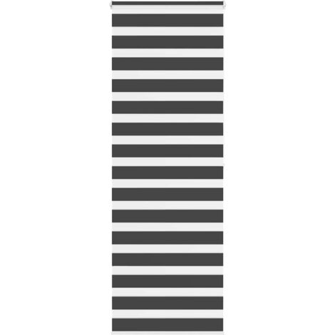 Estor cebra negro 80x200 cm tejido ancho 75,9 cm poliéster