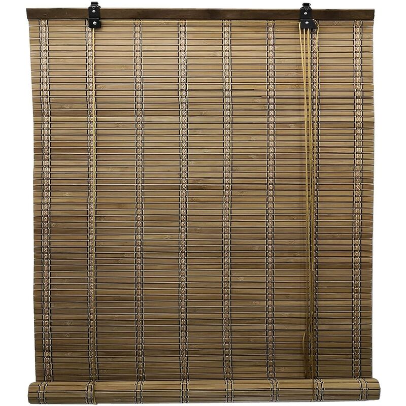 

Estor de Bambú Enrollable, Persiana Manual 100% Bambu, Cortina Plegable de Madera, Estores Bamboo Regulable (90 x 225 cm, Marrón)