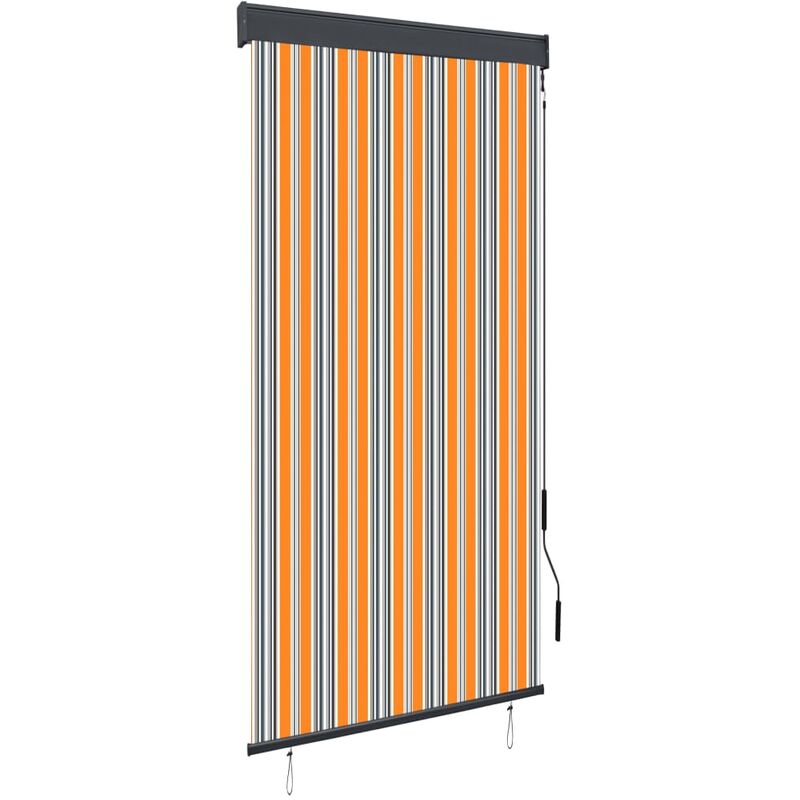 

Estor enrollable de exterior amarillo y azul 100x250 cm