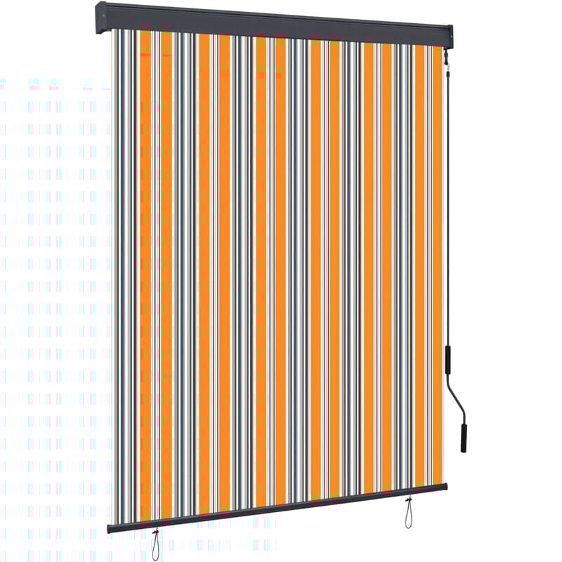 

Estor enrollable de exterior amarillo y azul 140x250 cm