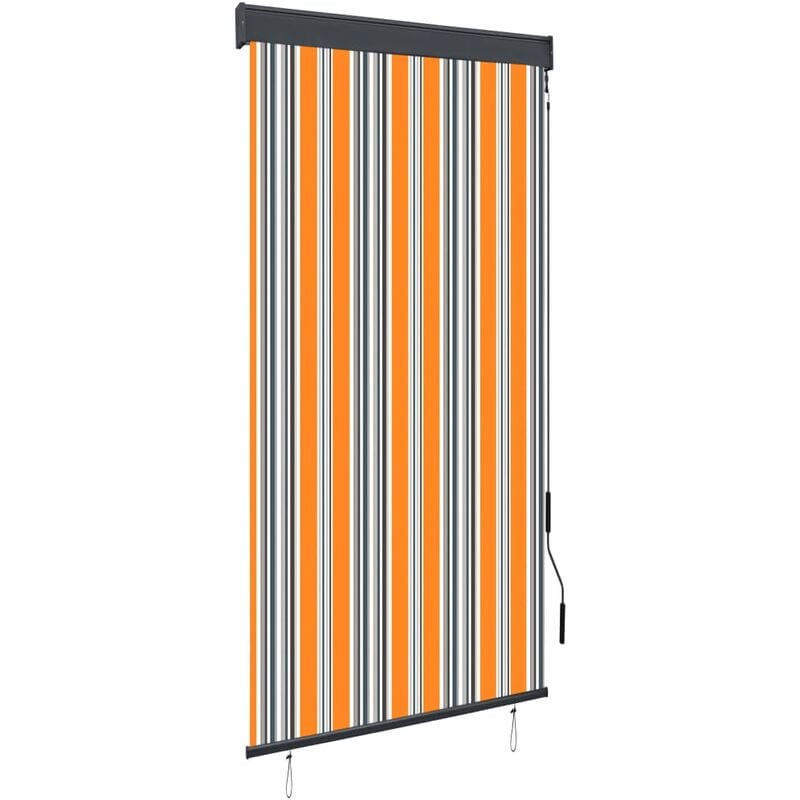 

Estor enrollable de exterior amarillo y azul 80x250 cm