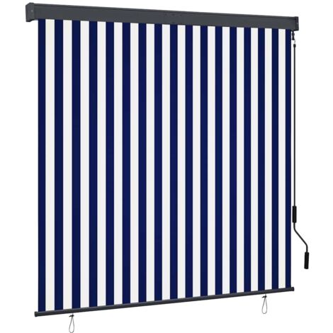 Estor enrollable de exterior azul y  160x250 cm