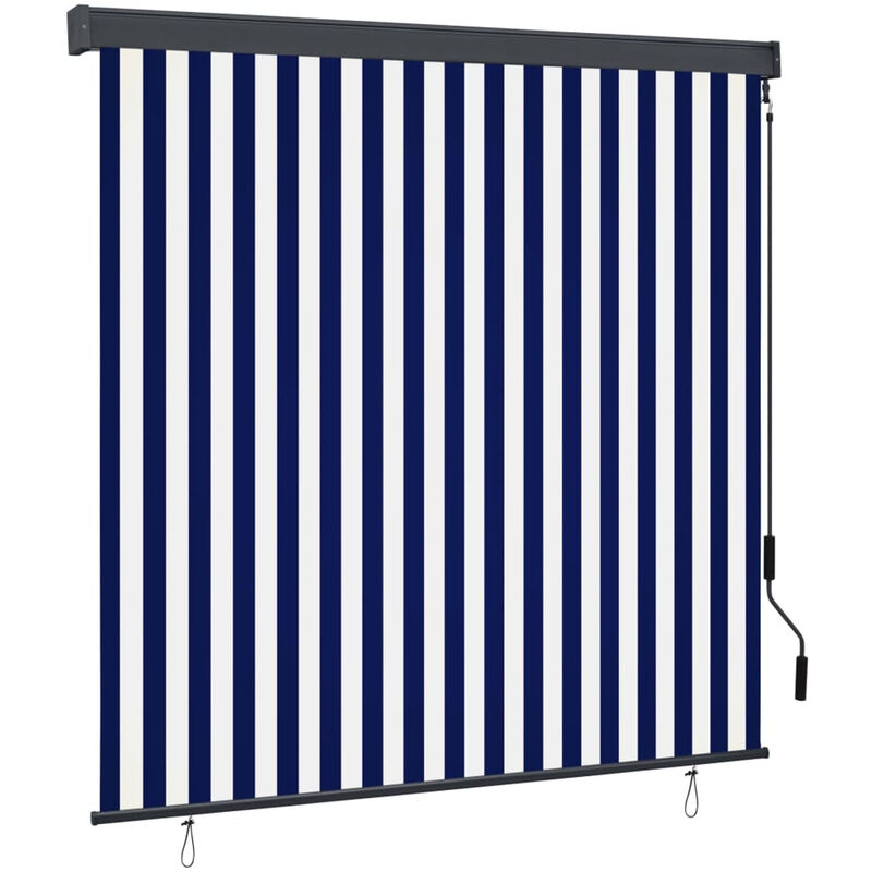 

Estor enrollable de exterior azul y blanco 170x250 cm