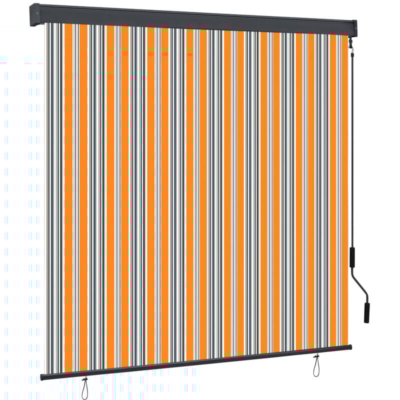 

vidaXL Estor enrollable de exterior amarillo y azul 160x250 cm - Amarillo