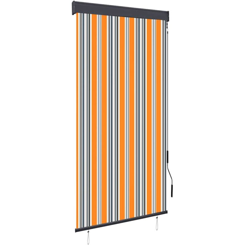 

vidaXL Estor enrollable de exterior amarillo y azul 80x250 cm - Amarillo
