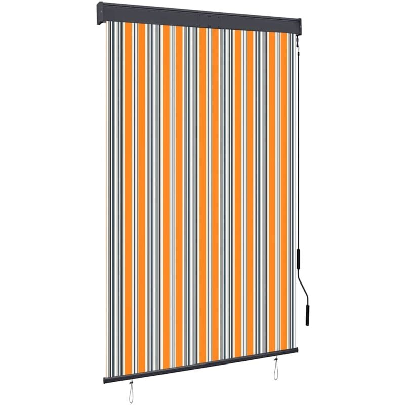 

vidaXL Estor enrollable de exterior amarillo y azul 120x250 cm - Amarillo