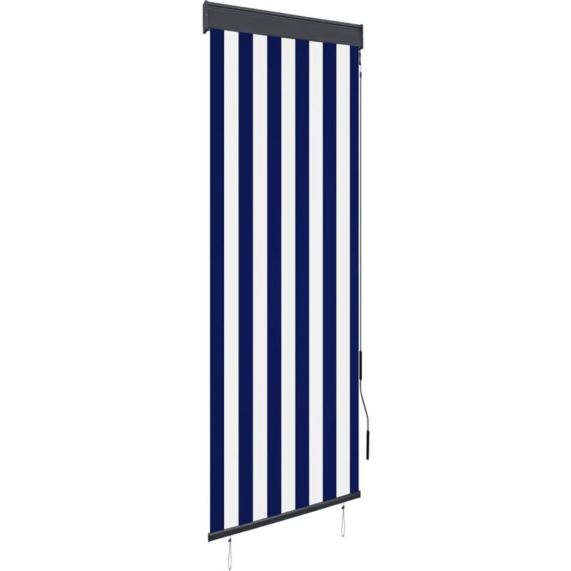 

Estor enrollable de exterior azul y blanco 60x250 cm