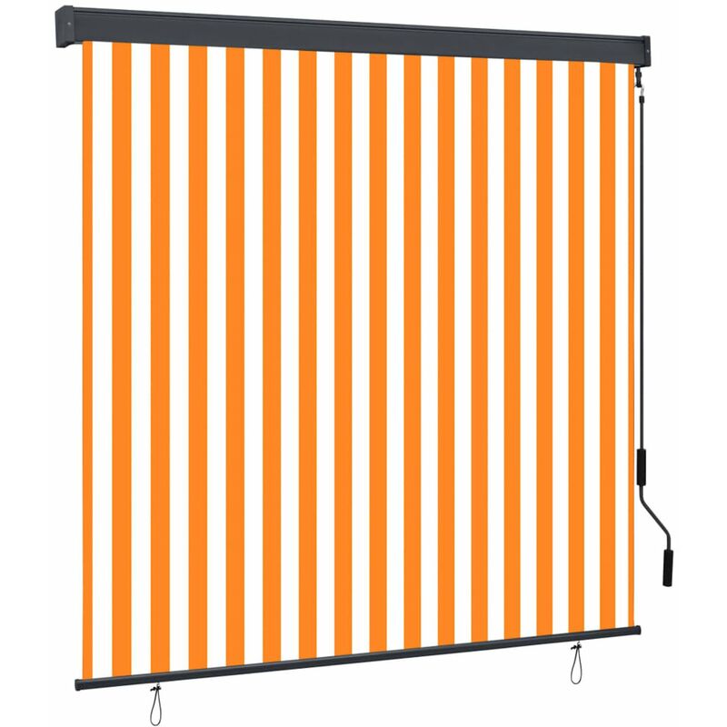 

Estor enrollable de exterior blanco y naranja 170x250 cm