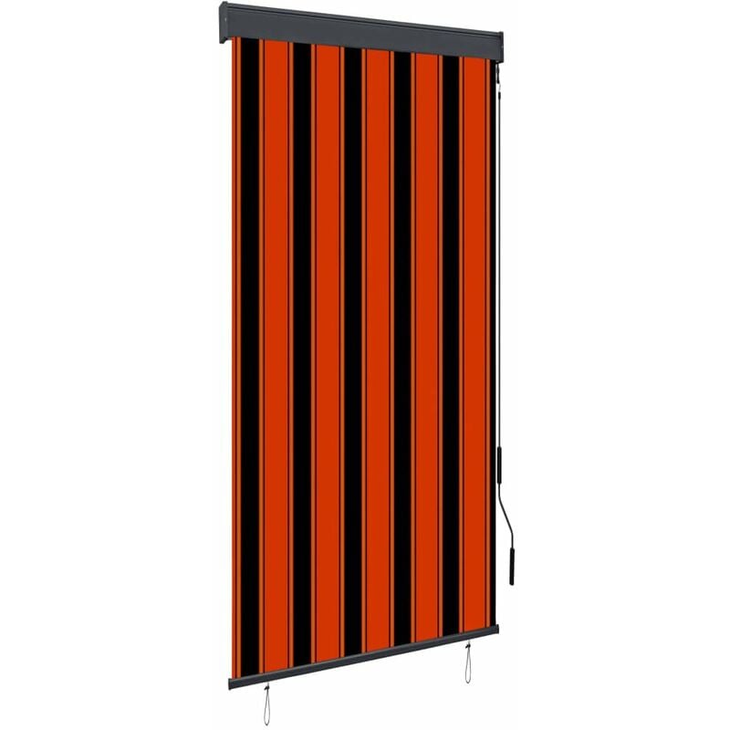 

Estor enrollable de exterior naranja y marron 100x250 cm