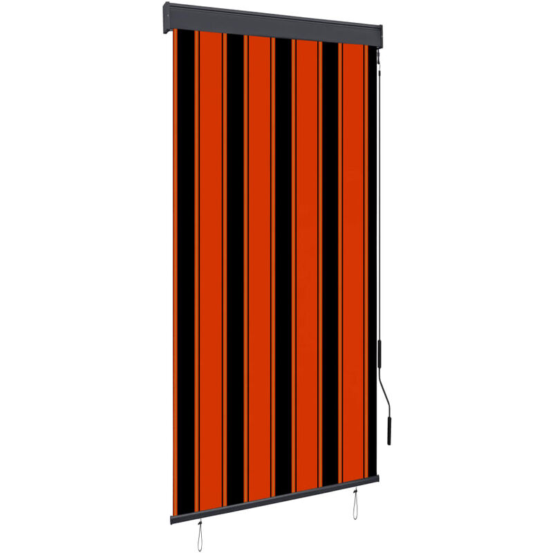 

Estor enrollable de exterior naranja y marrón 80x250 cm