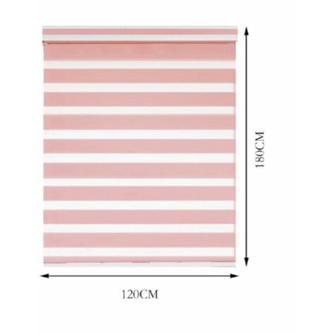 ECD Germany Cortina Plisada 65x200 cm Color Rosa para Ventanas EasyFix  Plegable Protección Solar Estor Opaco