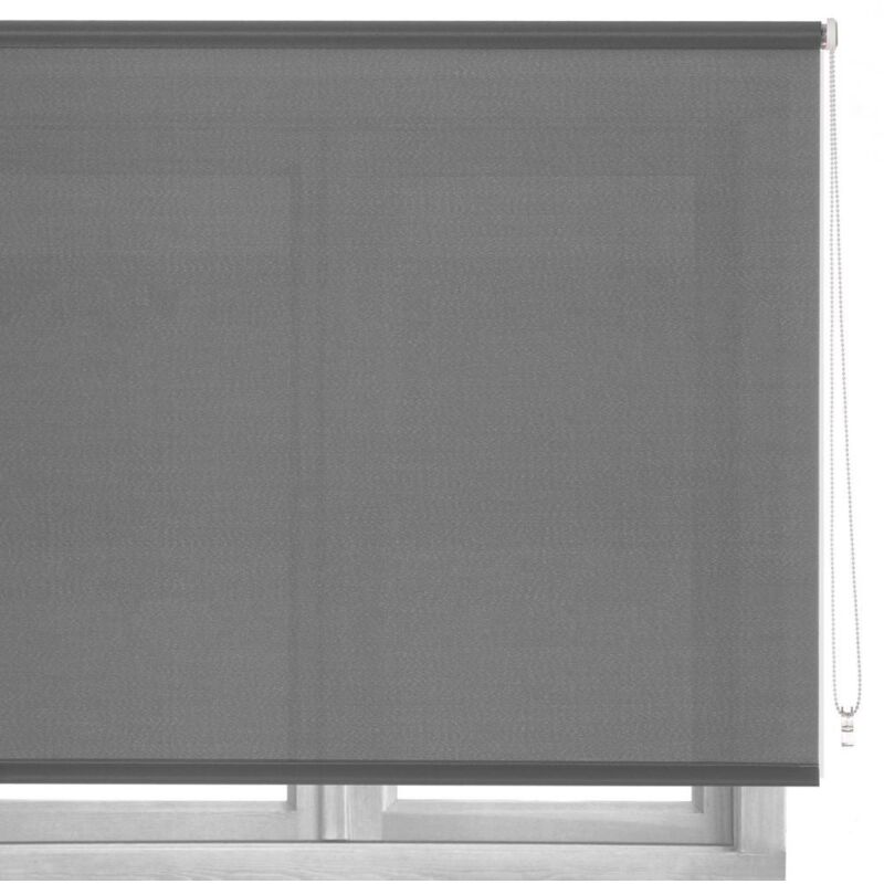 

Estor enrollable gris de tela de 80x180 cm