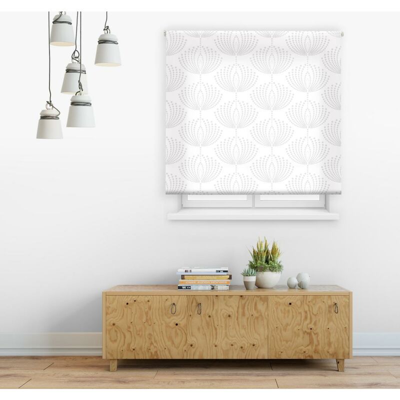 

Estor Enrollable Happystor Acacia Estampado Digital Fantasia Blanco-Gris 190x180cm