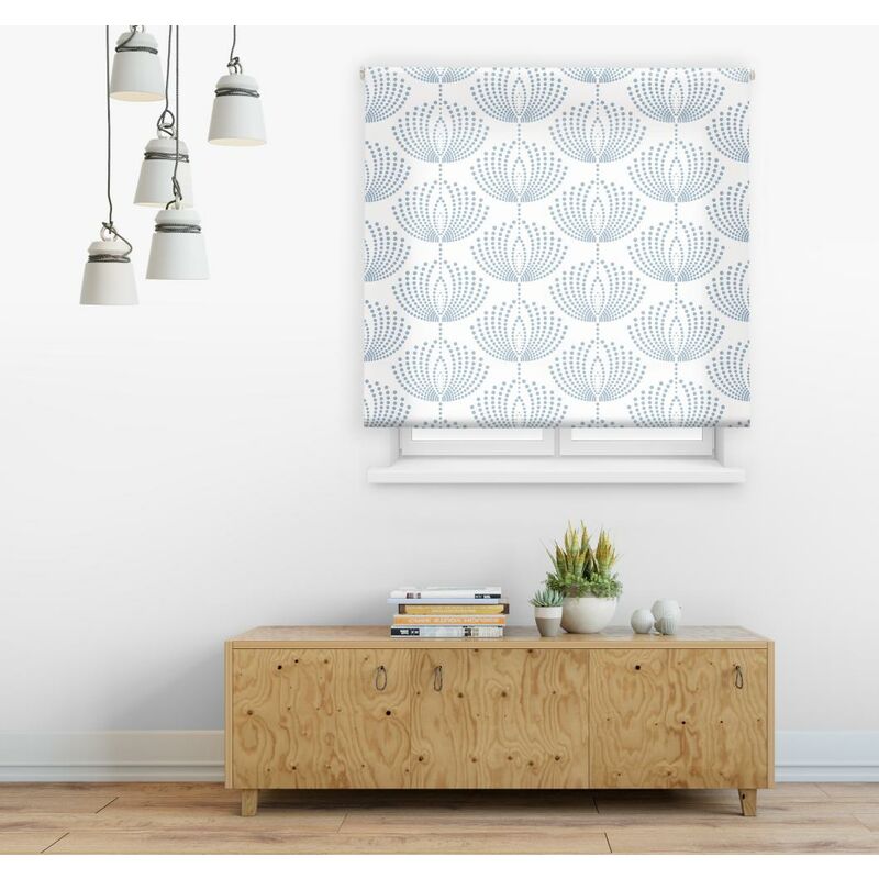 

Estor Enrollable Happystor Acacia Estampado Digital Fantasia Hueso-Azul 125x180cm