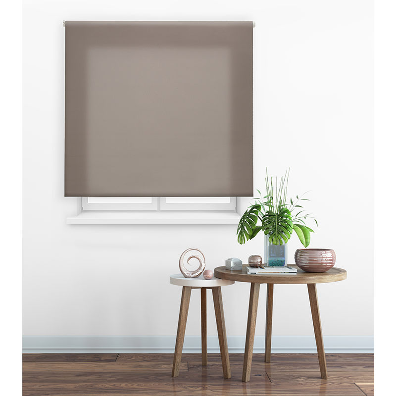 

Estor Enrollable Clear Traslúcido Liso 104-Topo 95x175cm - Happystor