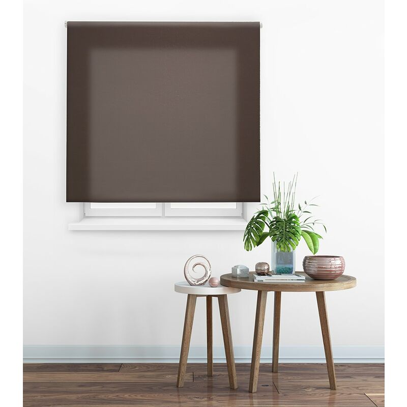 

Estor Enrollable Clear Traslúcido Liso 105-Gris Marrón 105x175cm - Happystor