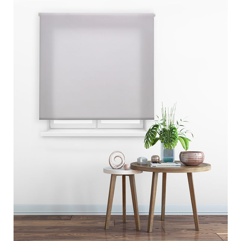 

Estor Enrollable Happystor Clear Traslúcido Liso 106-Gris Plata 140x175cm