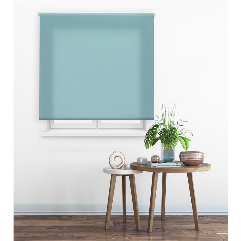 

Estor Enrollable Clear Traslúcido Liso 112-Celeste 110x175cm - Happystor