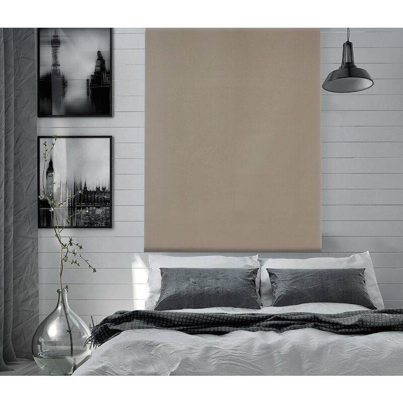 

Estor Enrollable Dark Opaco Liso 204-Topo 65x180cm - Happystor