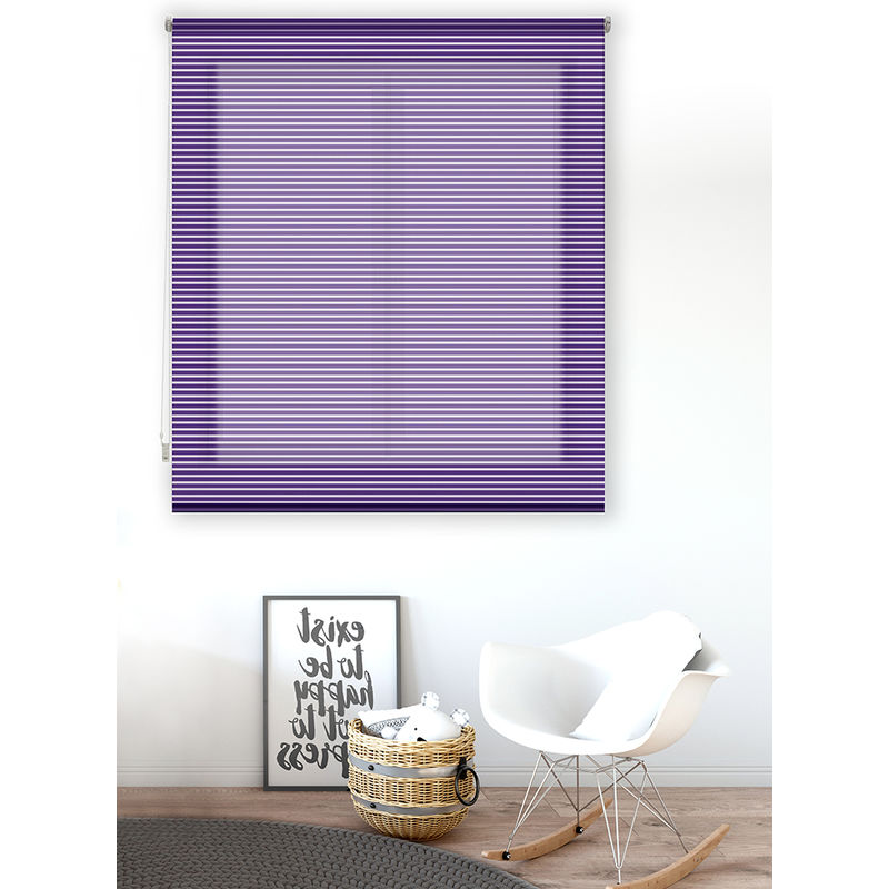 

Estor Enrollable Happystor Line Rayado Liso 111-Violeta 165x180cm