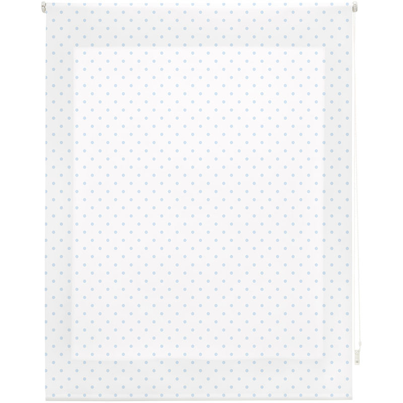 

Estor Enrollable Happystor Motas Estampado Digital Fantasia Blanco-Celeste 110x180cm