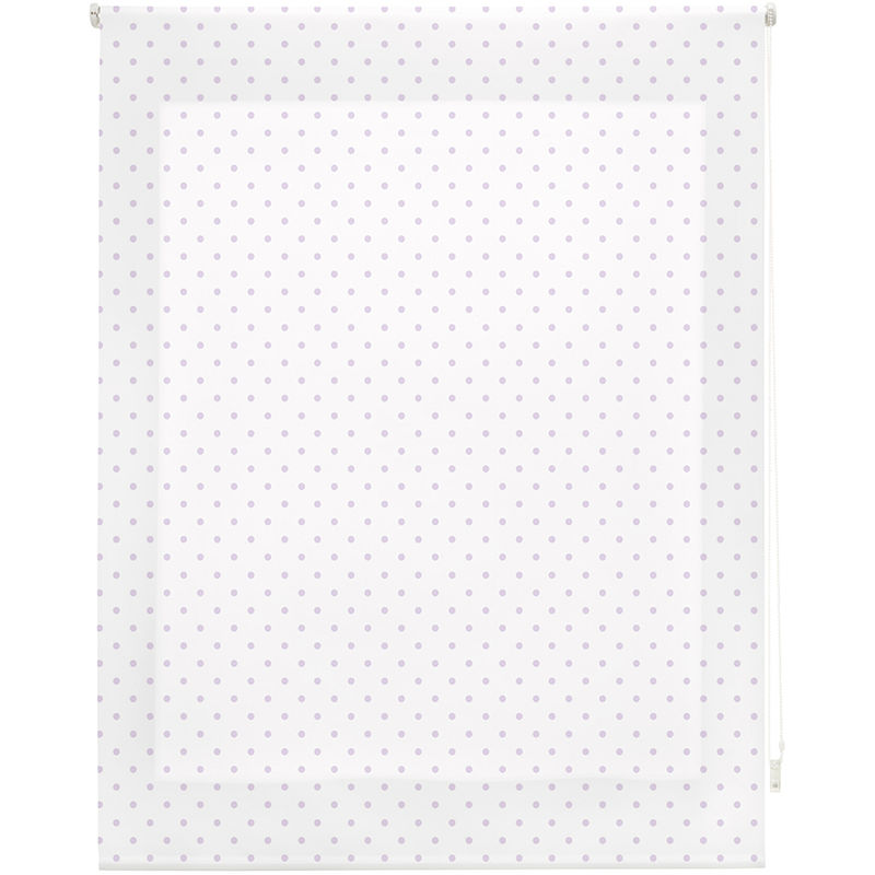 

Estor Enrollable Happystor Motas Estampado Digital Fantasia Blanco-Lila 95x180cm