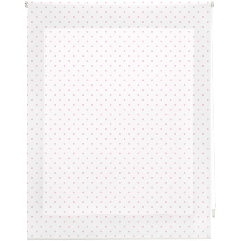 

Estor Enrollable Happystor Motas Estampado Digital Fantasia Blanco-Rosa 155x180cm