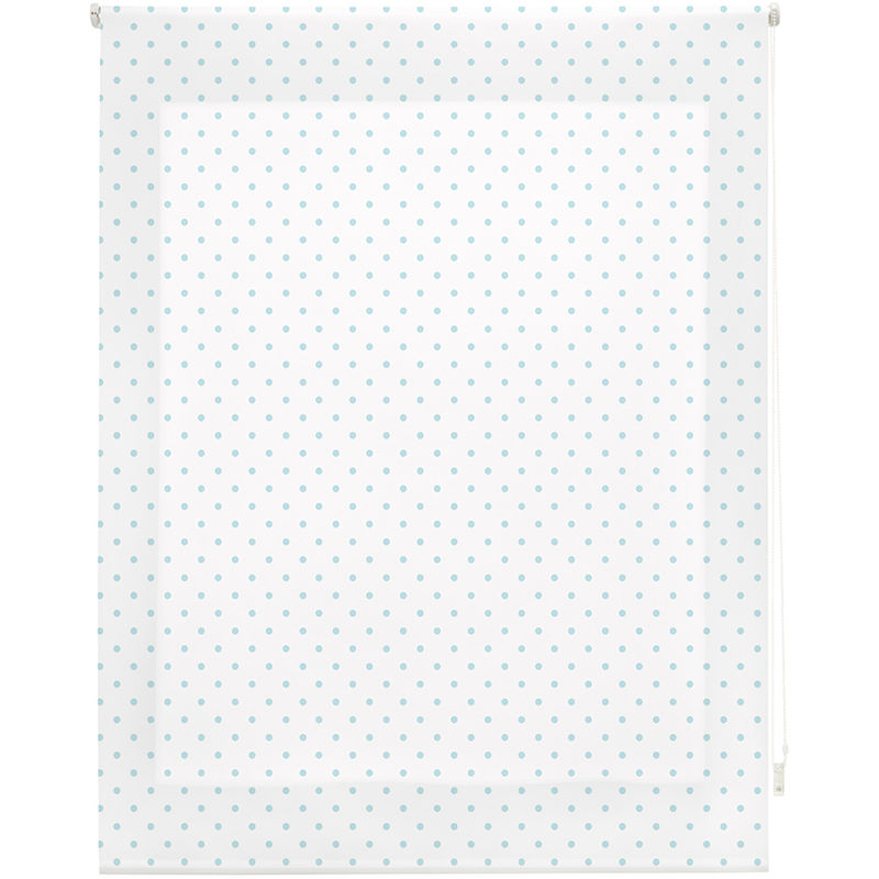 

Estor Enrollable Happystor Motas Estampado Digital Fantasia Blanco-Turquesa 90x180cm