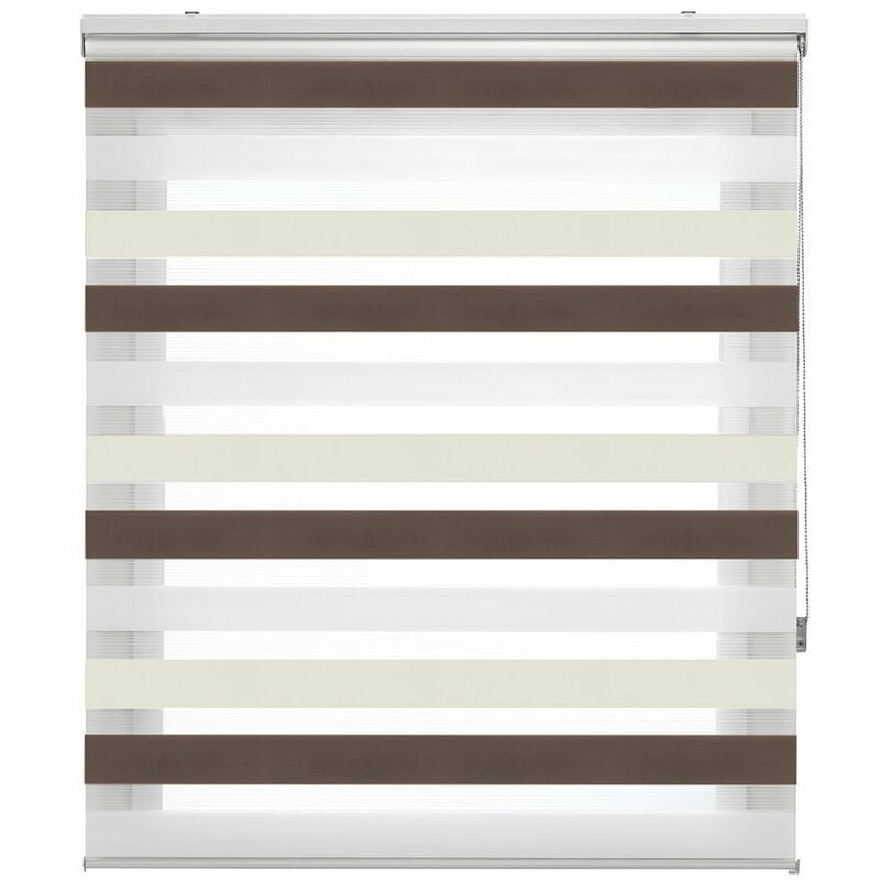 

Estor Enrollable Happystor TriNight Noche y Dia Liso 502 marrón-crema 65x180cm