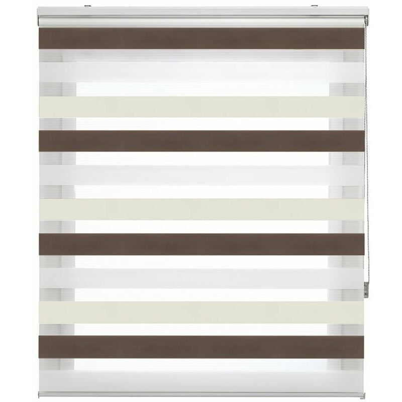 

Estor Enrollable Happystor TriNight Noche y Dia Liso 502 marrón-crema 95x180cm