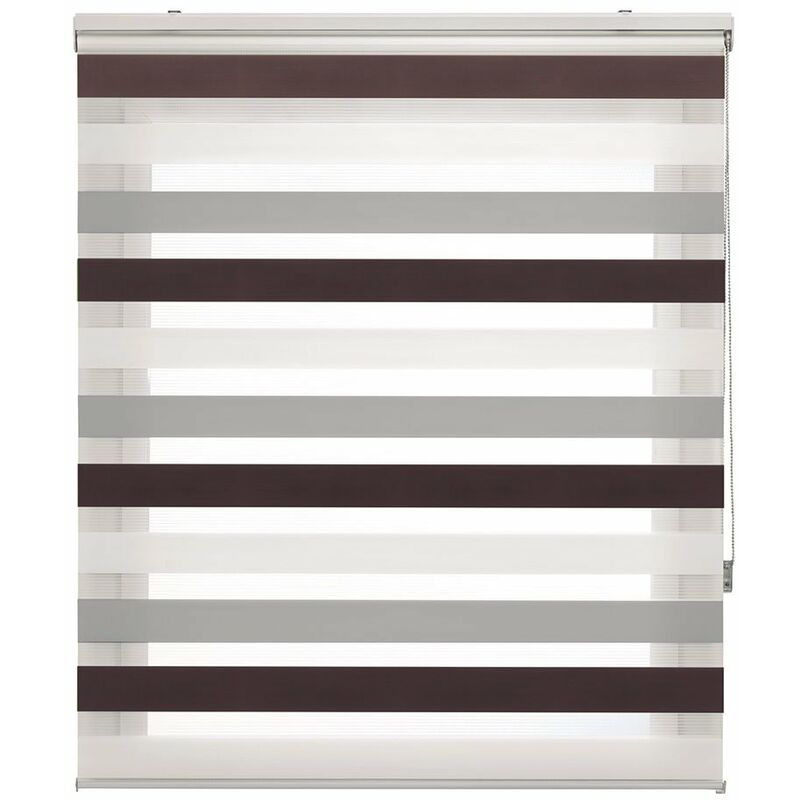 

Estor Enrollable Happystor TriNight Noche y Dia Liso 503 marrón-gris 155x180cm