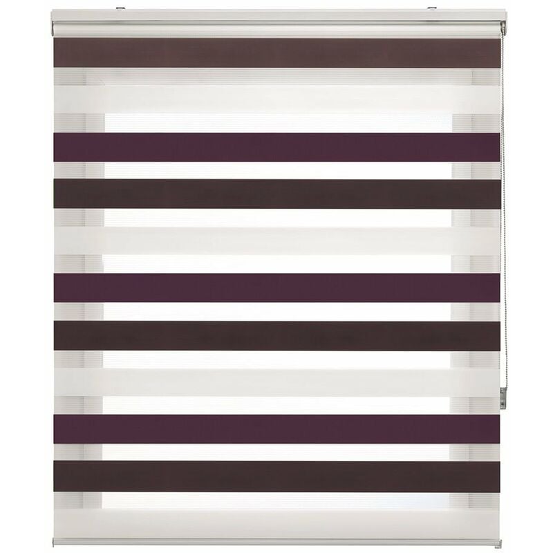 

Estor Enrollable Happystor TriNight Noche y Dia Liso 504 marrón-violeta 75x180cm