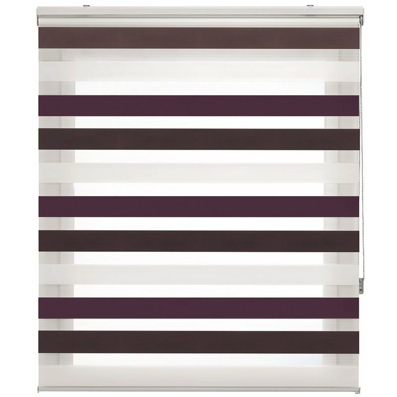 

Estor Enrollable Happystor TriNight Noche y Dia Liso 504 marrón-violeta 95x180cm