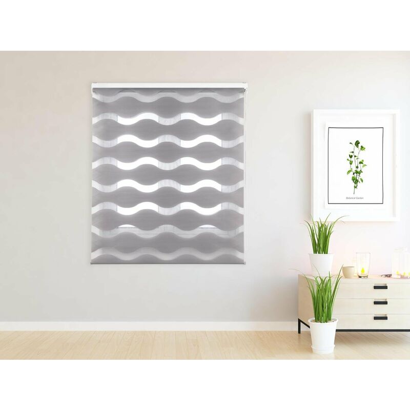 

Estor Enrollable Happystor Wave Noche y Dia Liso 303-gris 180x180cm
