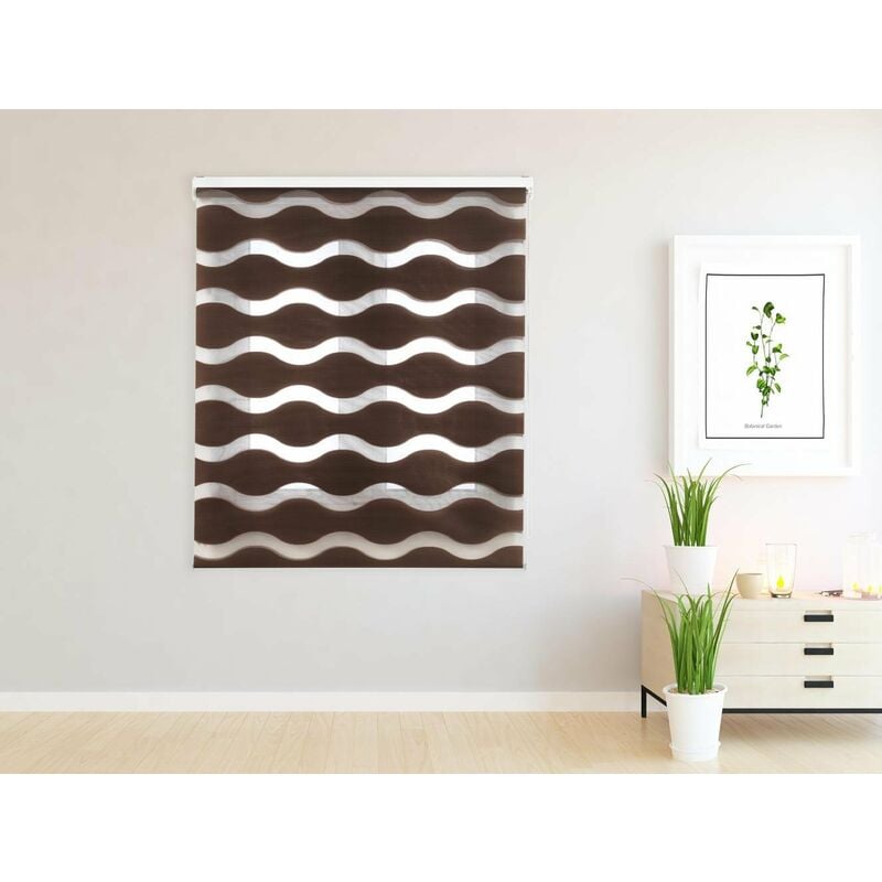 

Estor Enrollable Happystor Wave Noche y Dia Liso 306-marron 115x180cm