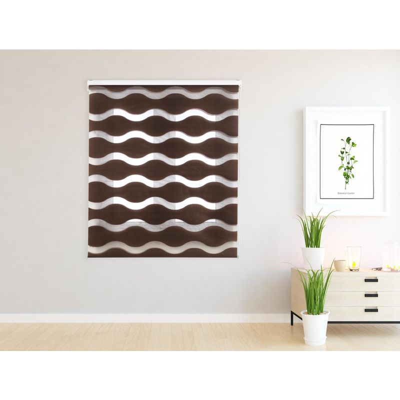 

Estor Enrollable Happystor Wave Noche y Dia Liso 306-marron 140x180cm